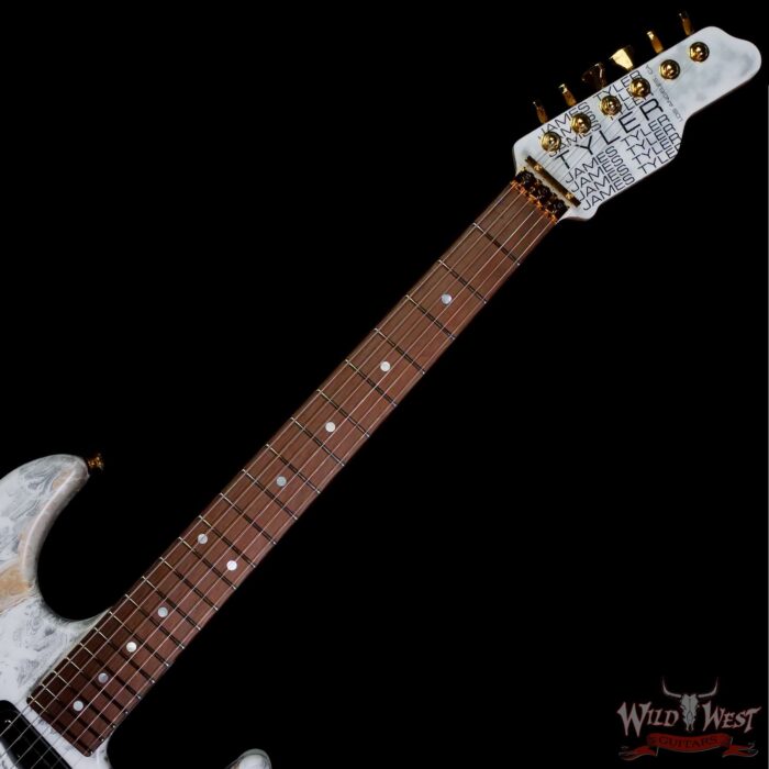 James Tyler USA Studio Elite HSS Floyd Rose Rear Rout Brazilian Rosewood Fingerboard White Shmear 7.80 LBS - Image 4