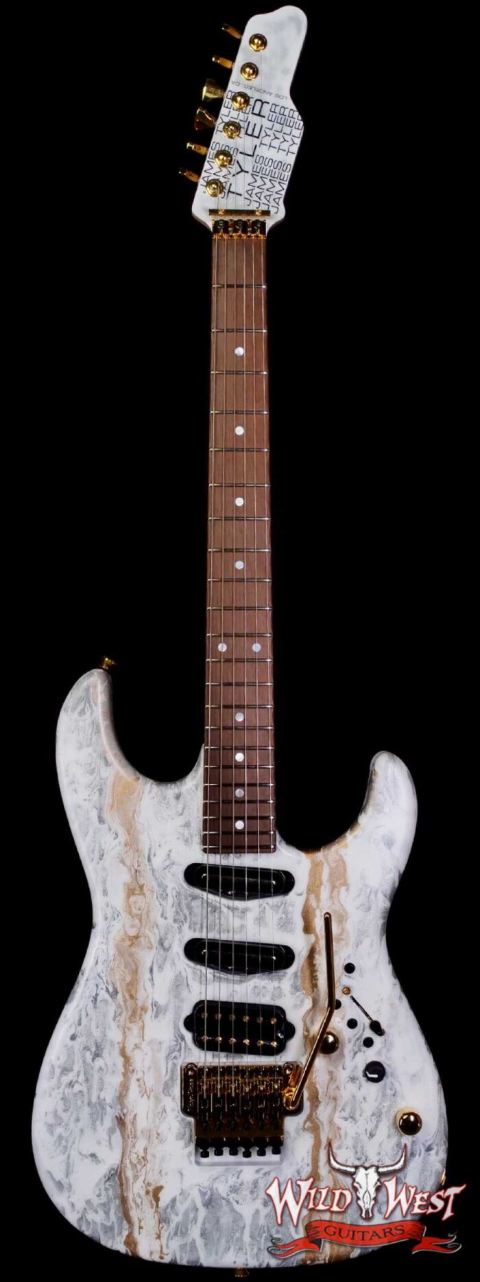 James Tyler USA Studio Elite HSS Floyd Rose Rear Rout Brazilian Rosewood Fingerboard White Shmear 7.80 LBS - Image 1