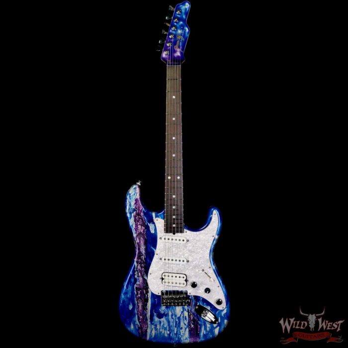 James Tyler USA LA Studio Classic HSS Mamywo Body with Birdeye Maple Neck Blueberry Shmear 7.70 lbs - Image 3