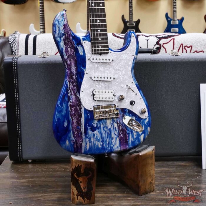 James Tyler USA LA Studio Classic HSS Mamywo Body with Birdeye Maple Neck Blueberry Shmear 7.70 lbs - Image 8