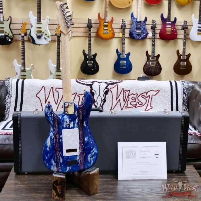 James Tyler USA LA Studio Classic HSS Mamywo Body with Birdeye Maple Neck Blueberry Shmear 7.70 lbs - Image 9