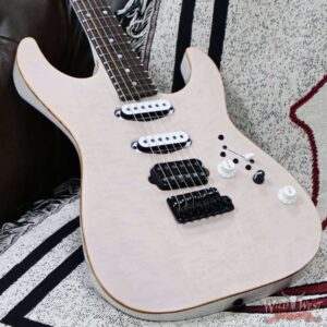 James Tyler USA Studio Elite HD HSS Solid White Mamywo Body with Trans White Quilt Maple Top 6.55 LBS - Image 8