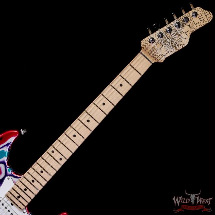 James Tyler USA LA Studio Classic HSS with Studio Elite Headstock Wilkinson VS-100 Bridge Psychedelic Vomit 7.45 lbs - Image 4