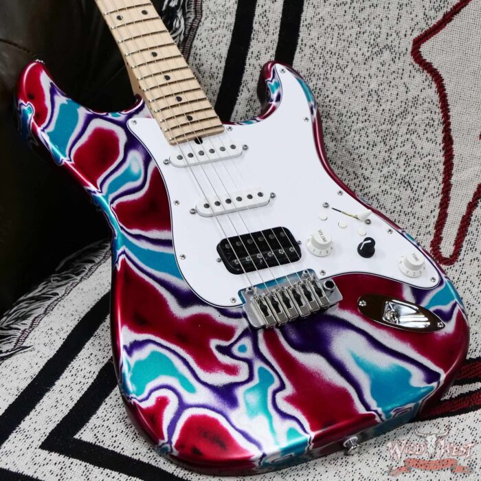 James Tyler USA LA Studio Classic HSS with Studio Elite Headstock Wilkinson VS-100 Bridge Psychedelic Vomit 7.45 lbs - Image 8