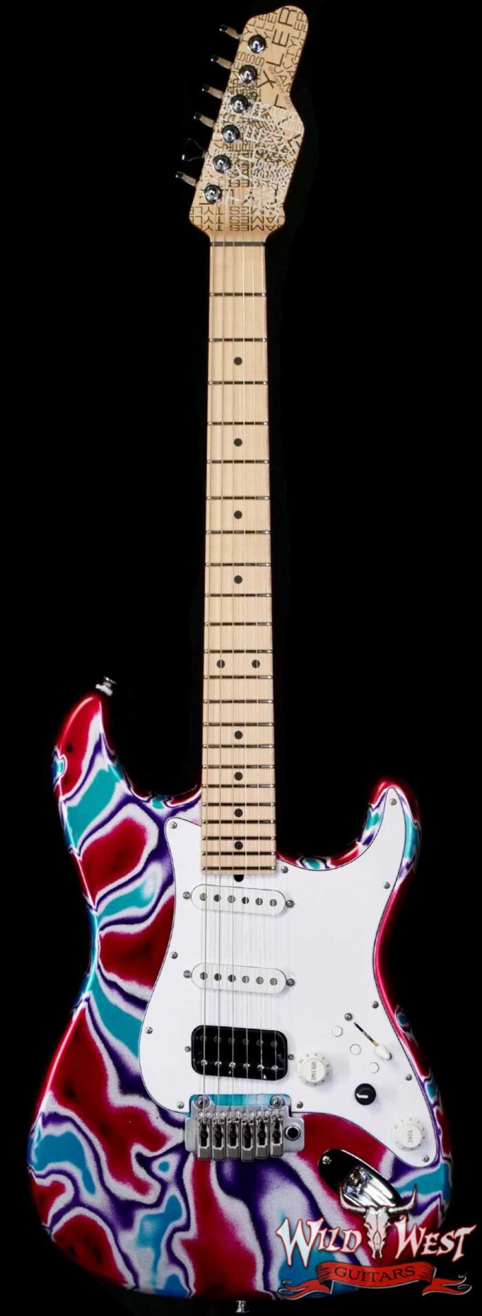James Tyler USA LA Studio Classic HSS with Studio Elite Headstock Wilkinson VS-100 Bridge Psychedelic Vomit 7.45 lbs - Image 1