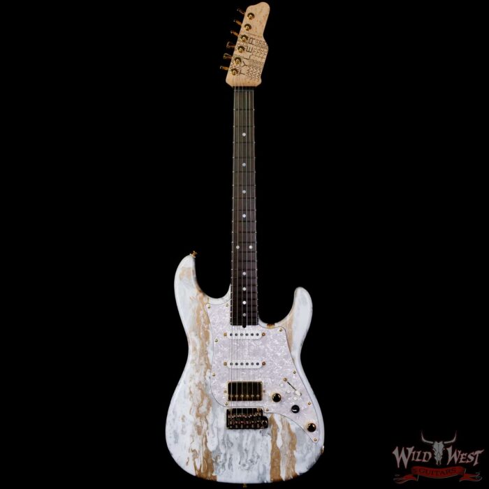 James Tyler USA Studio Elite HD-X HSS 5A Birdseye Maple Neck with Indian Rosewood Fingerboard White Shmear 7.95 lbs - Image 3