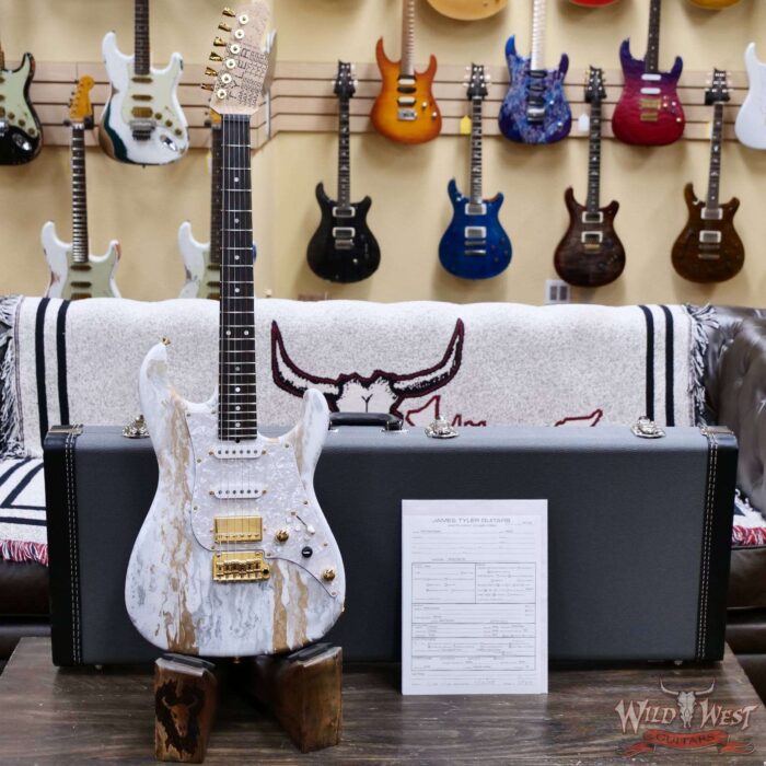 James Tyler USA Studio Elite HD-X HSS 5A Birdseye Maple Neck with Indian Rosewood Fingerboard White Shmear 7.95 lbs - Image 6