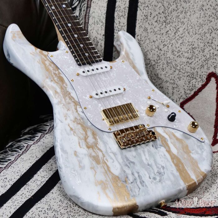 James Tyler USA Studio Elite HD-X HSS 5A Birdseye Maple Neck with Indian Rosewood Fingerboard White Shmear 7.95 lbs - Image 8