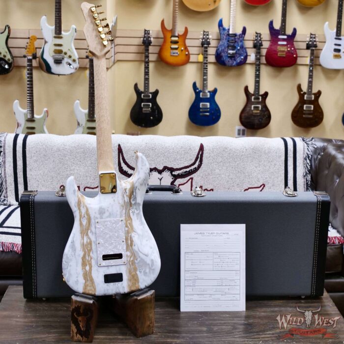 James Tyler USA Studio Elite HD-X HSS 5A Birdseye Maple Neck with Indian Rosewood Fingerboard White Shmear 7.95 lbs - Image 10
