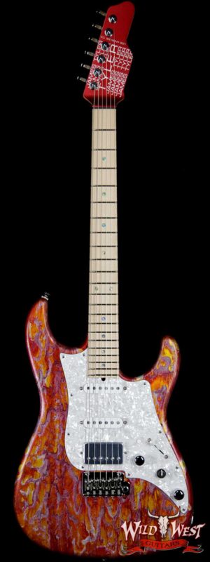 James Tyler USA Studio Elite HD HSS Maple Neck Fire Shmear Signed by James Tyler