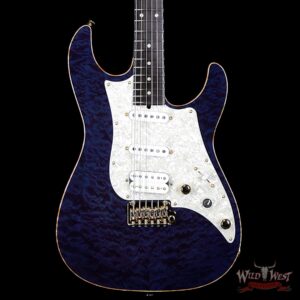 James Tyler USA Studio Elite HD Quilted Maple Top Flame Maple Neck Ebony Fingerboard Royal Blue - Image 3