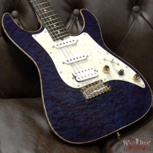 James Tyler USA Studio Elite HD Quilted Maple Top Flame Maple Neck Ebony Fingerboard Royal Blue - Image 12