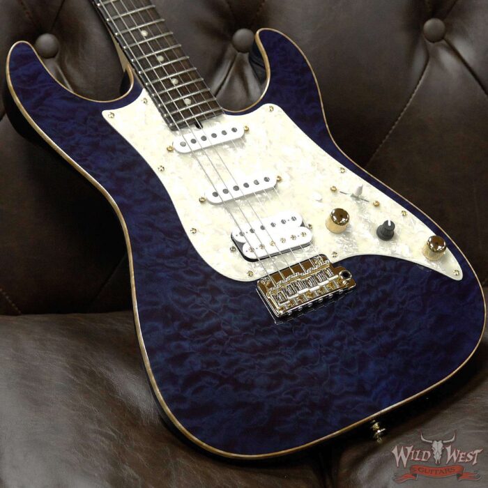 James Tyler USA Studio Elite HD Quilted Maple Top Flame Maple Neck Ebony Fingerboard Royal Blue - Image 12