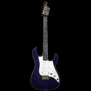 James Tyler USA Studio Elite HD Quilted Maple Top Flame Maple Neck Ebony Fingerboard Royal Blue - Image 4