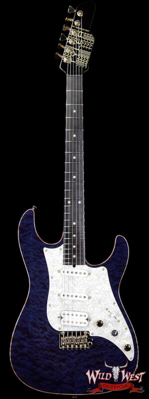 James Tyler USA Studio Elite HD Quilted Maple Top Flame Maple Neck Ebony Fingerboard Royal Blue