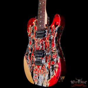 James Tyler USA Tylerbastar HH with Midboost Preamp Burning Water 2K Bare Wood Arm Contour - Image 2