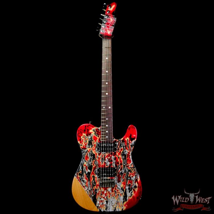 James Tyler USA Tylerbastar HH with Midboost Preamp Burning Water 2K Bare Wood Arm Contour - Image 3