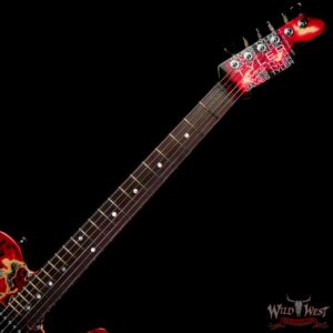 James Tyler USA Tylerbastar HH with Midboost Preamp Burning Water 2K Bare Wood Arm Contour - Image 4