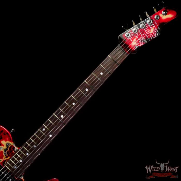 James Tyler USA Tylerbastar HH with Midboost Preamp Burning Water 2K Bare Wood Arm Contour - Image 4