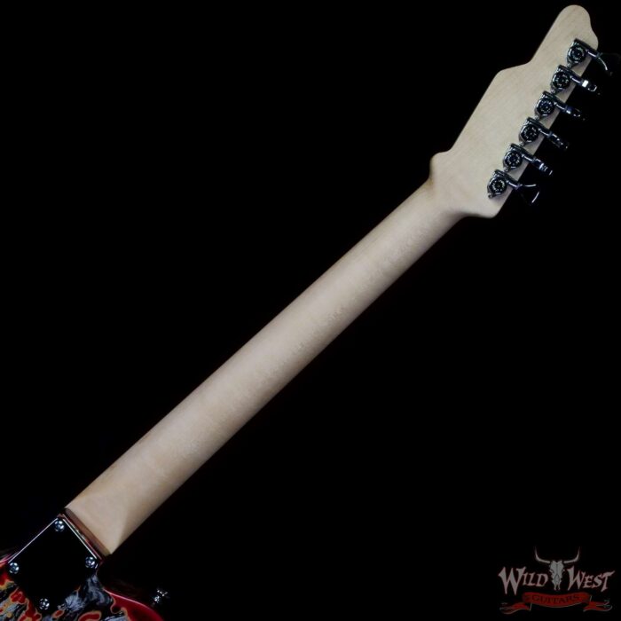 James Tyler USA Tylerbastar HH with Midboost Preamp Burning Water 2K Bare Wood Arm Contour - Image 5
