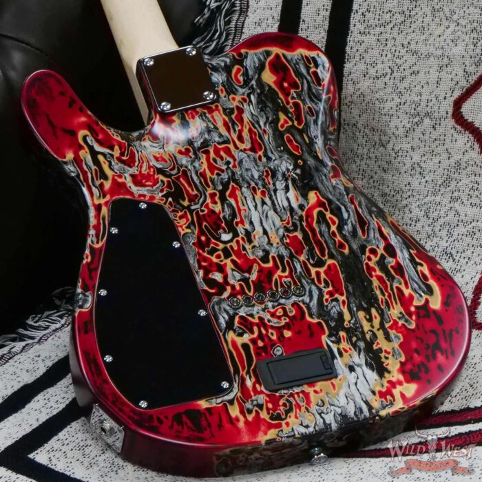 James Tyler USA Tylerbastar HH with Midboost Preamp Burning Water 2K Bare Wood Arm Contour - Image 11