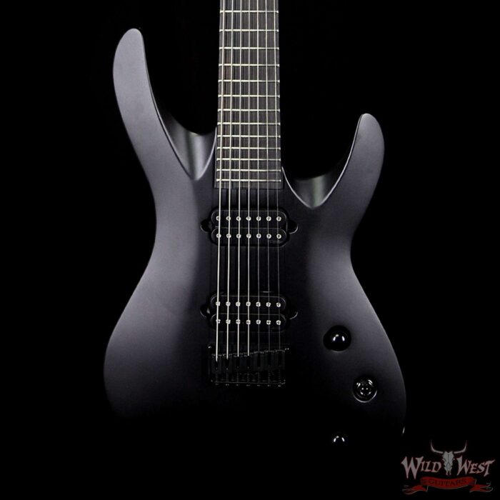 Jackson USA Select B7 Deluxe Neck Thru HH 7-String Baritone Satin Black - Image 3