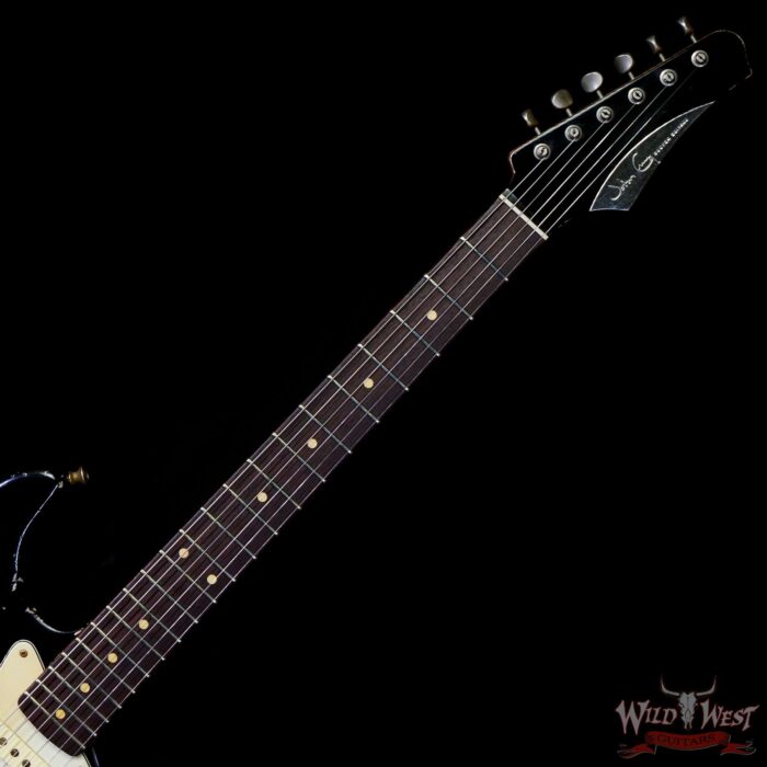 John Cruz Custom Guitars Crossville ST Rosewood Fingerboard Matching Color Headstock Whole Lotta Playing Black - Image 4