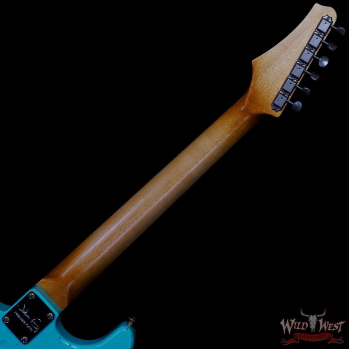 John Cruz Custom Guitars Premier Fifty Crossville ST Regal Turquoise with India Ivory Strip - Image 5