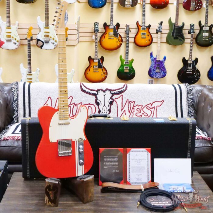 John Cruz Custom Guitars Premier Fifty Crossville TL Matador Red with India Ivory Strip “Banshee” - Image 6