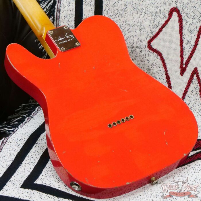 John Cruz Custom Guitars Premier Fifty Crossville TL Matador Red with India Ivory Strip “Banshee” - Image 12