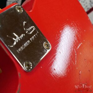 John Cruz Custom Guitars Premier Fifty Crossville TL Matador Red with India Ivory Strip “Banshee” - Image 13