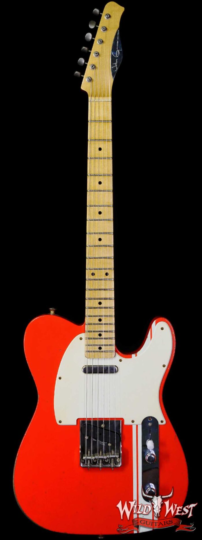 John Cruz Custom Guitars Premier Fifty Crossville TL Matador Red with India Ivory Strip “Banshee” - Image 1
