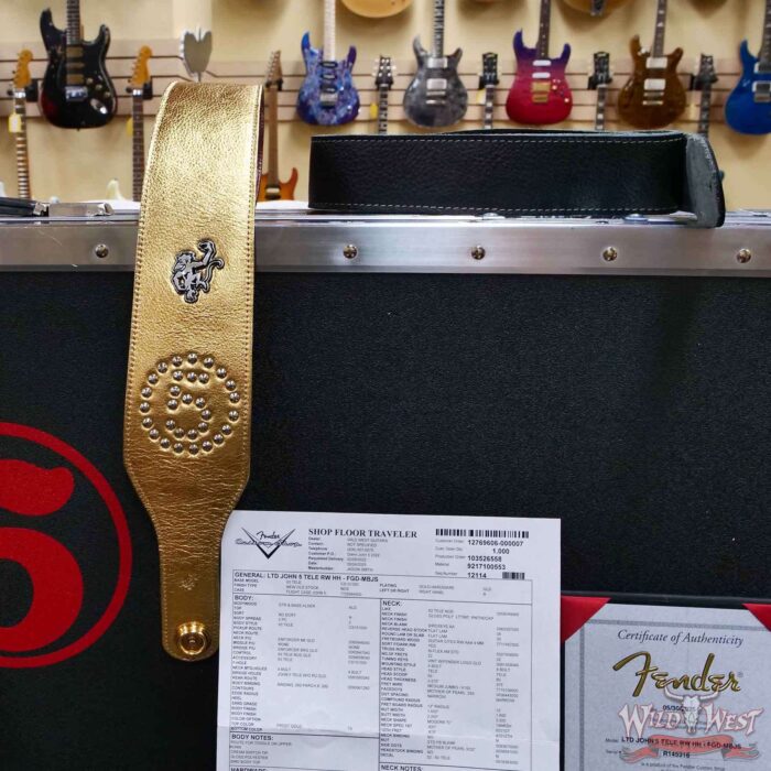 2025 Fender Custom Shop Wild West Guitars Exclusive Jason Smith Masterbuilt John 5 “Goldie” Telecaster HH NOS Frost Gold 8.20 lbs - Image 12