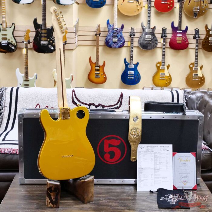 2025 Fender Custom Shop Wild West Guitars Exclusive Jason Smith Masterbuilt John 5 “Goldie” Telecaster HH NOS Frost Gold 8.20 lbs - Image 9