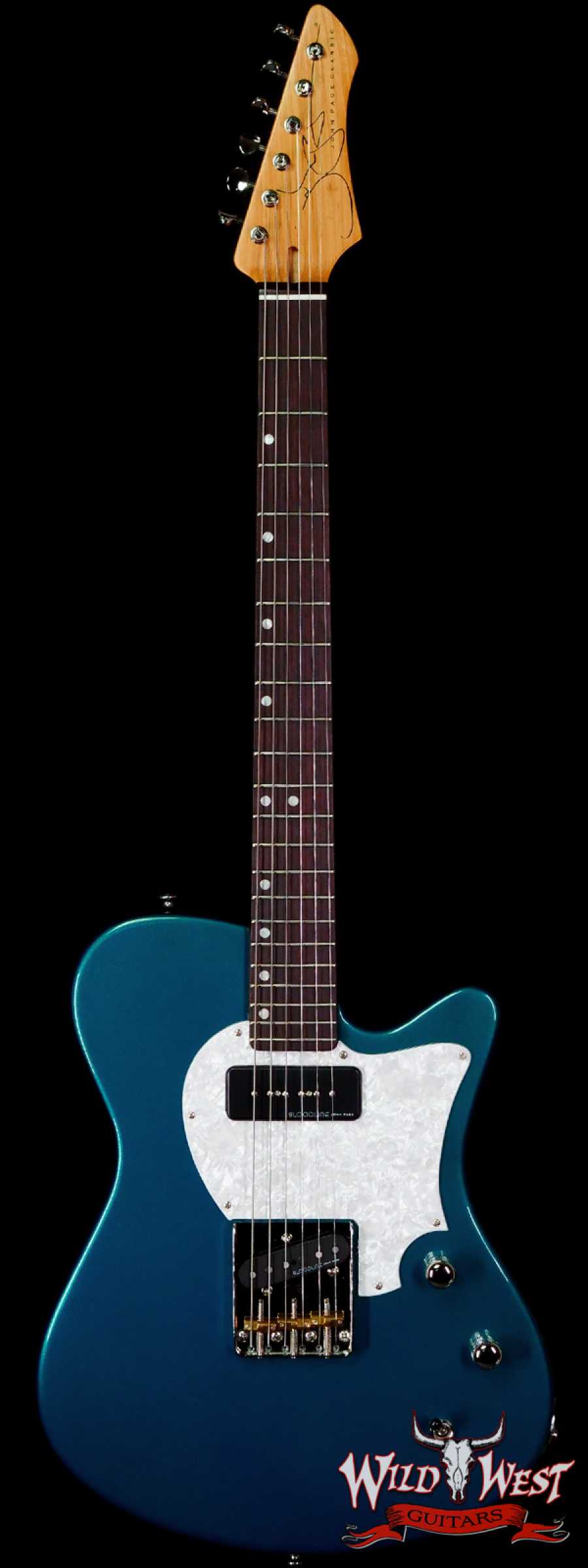 johnpageclassic-usa-0121012-main__wwg_large.jpg John Page Classic USA AJ P90 Rosewood Fingerboard Candy Apple Teal - Image 1