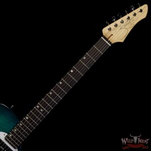 John Page Classic USA AJ Flame Maple Top Rosewood Fingerboard P90/Humbucker Trans Aqua - Image 4