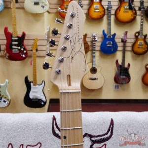 John Page Classic USA AJ Flame Maple Top Maple Fingerboard P90/Humbucker Trans Aqua - Image 7