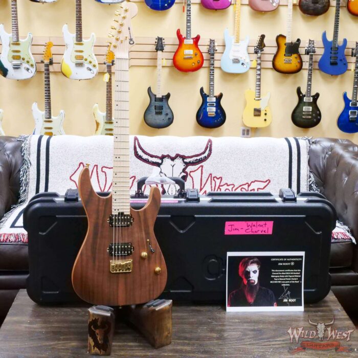 Jim Root Collection 2021 Charvel Pro-Mod DK24 Mahogany Body with Figured Walnut Top Maple Fingerboard Natural - Image 5