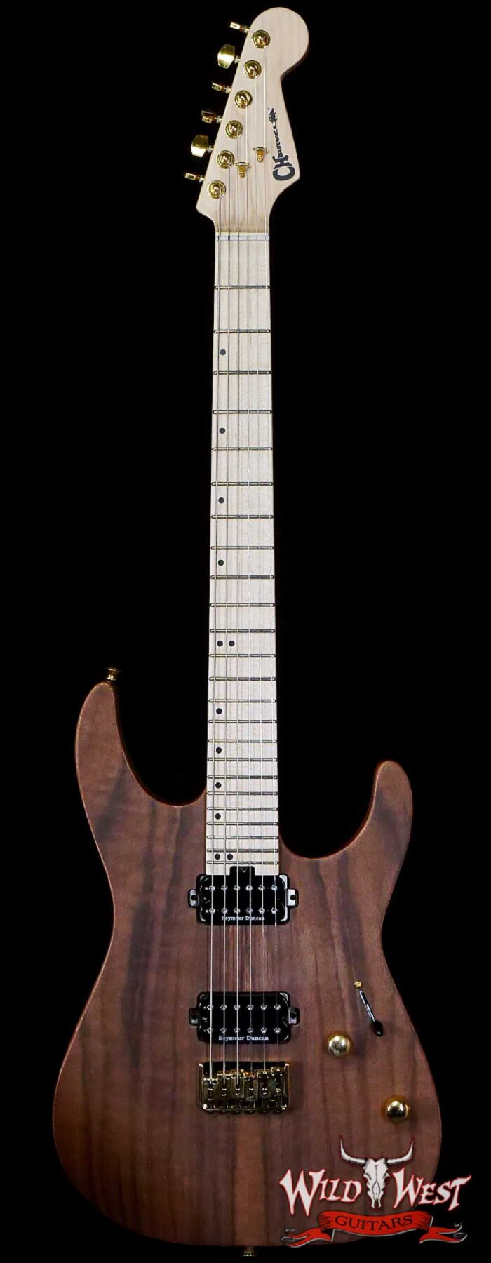 Jim Root Collection 2021 Charvel Pro-Mod DK24 Mahogany Body with Figured Walnut Top Maple Fingerboard Natural - Image 1