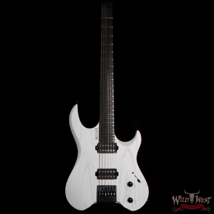 Jim Root Collection Kiesel Vader 6 Satin White Headless Electric Guitar - Image 3