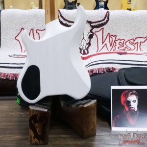 Jim Root Collection Kiesel Vader 6 Satin White Headless Electric Guitar - Image 8