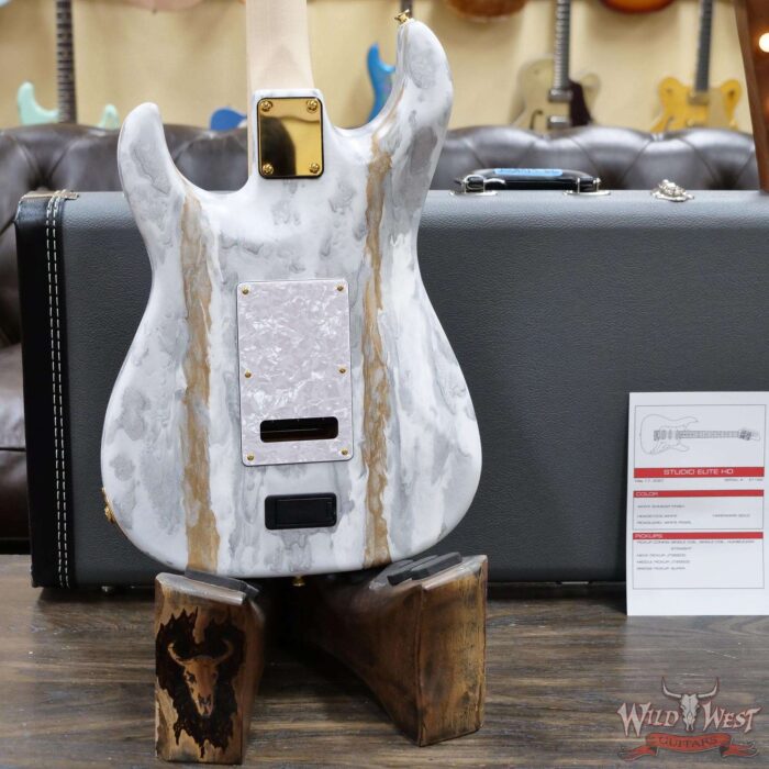 James Tyler USA Studio Elite HD HSS Maple Fingerboard with Midboost Preamp White Shmear Semi-Gloss Finish - Image 11