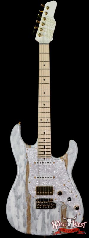 James Tyler USA Studio Elite HD HSS Maple Fingerboard with Midboost Preamp White Shmear Semi-Gloss Finish