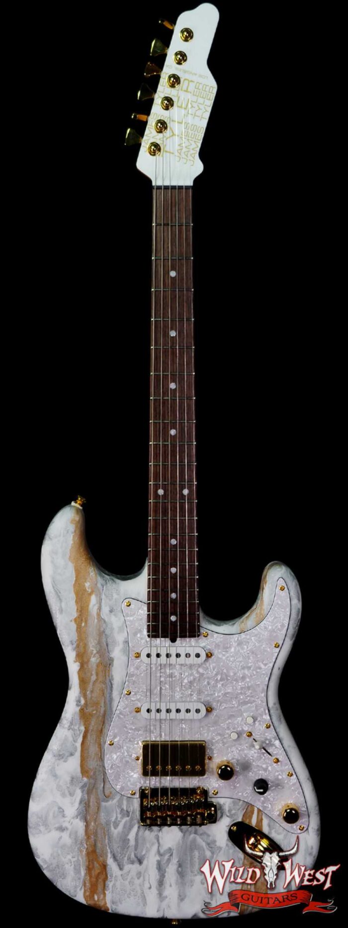 James Tyler USA Studio Elite HD Rosewood Fingerboard Midboost Preamp and Humbucker Split Semi-Gloss White Shmear - Image 1
