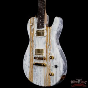 James Tyler USA Mongoose Special Mahogany Body with Maple Top Semi-Hollow Body White Shmear - Image 2
