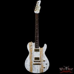 James Tyler USA Mongoose Special Mahogany Body with Maple Top Semi-Hollow Body White Shmear - Image 3