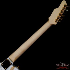 James Tyler USA Mongoose Special Mahogany Body with Maple Top Semi-Hollow Body White Shmear - Image 5