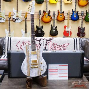 James Tyler USA Mongoose Special Mahogany Body with Maple Top Semi-Hollow Body White Shmear - Image 6