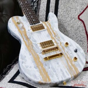 James Tyler USA Mongoose Special Mahogany Body with Maple Top Semi-Hollow Body White Shmear - Image 8