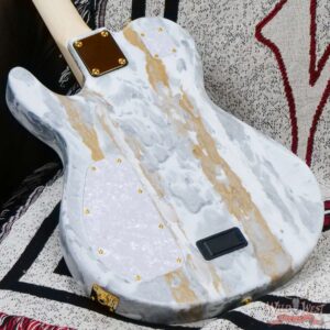 James Tyler USA Mongoose Special Mahogany Body with Maple Top Semi-Hollow Body White Shmear - Image 11